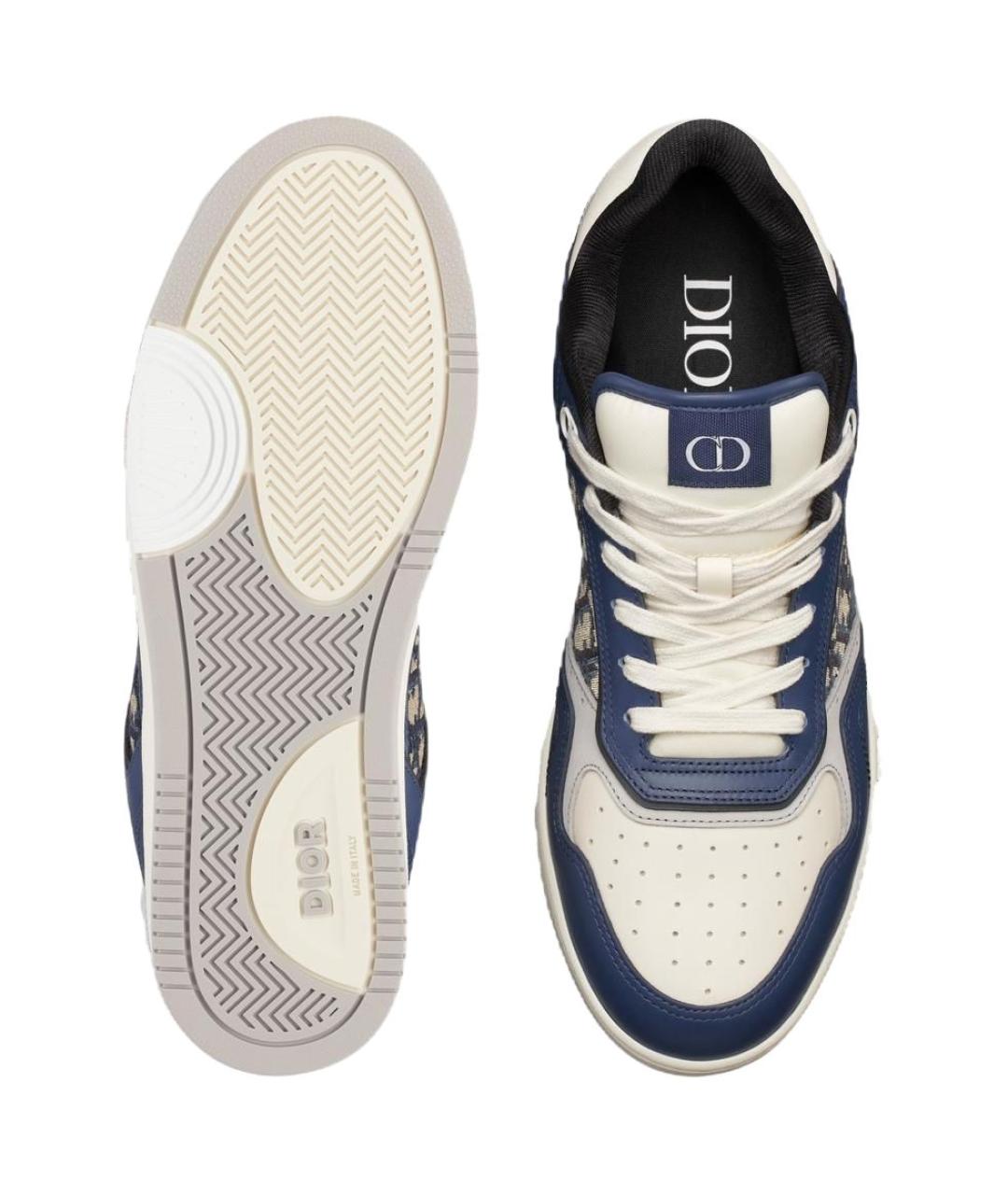 CHRISTIAN DIOR Синие кожаные низкие кроссовки / кеды, фото 5