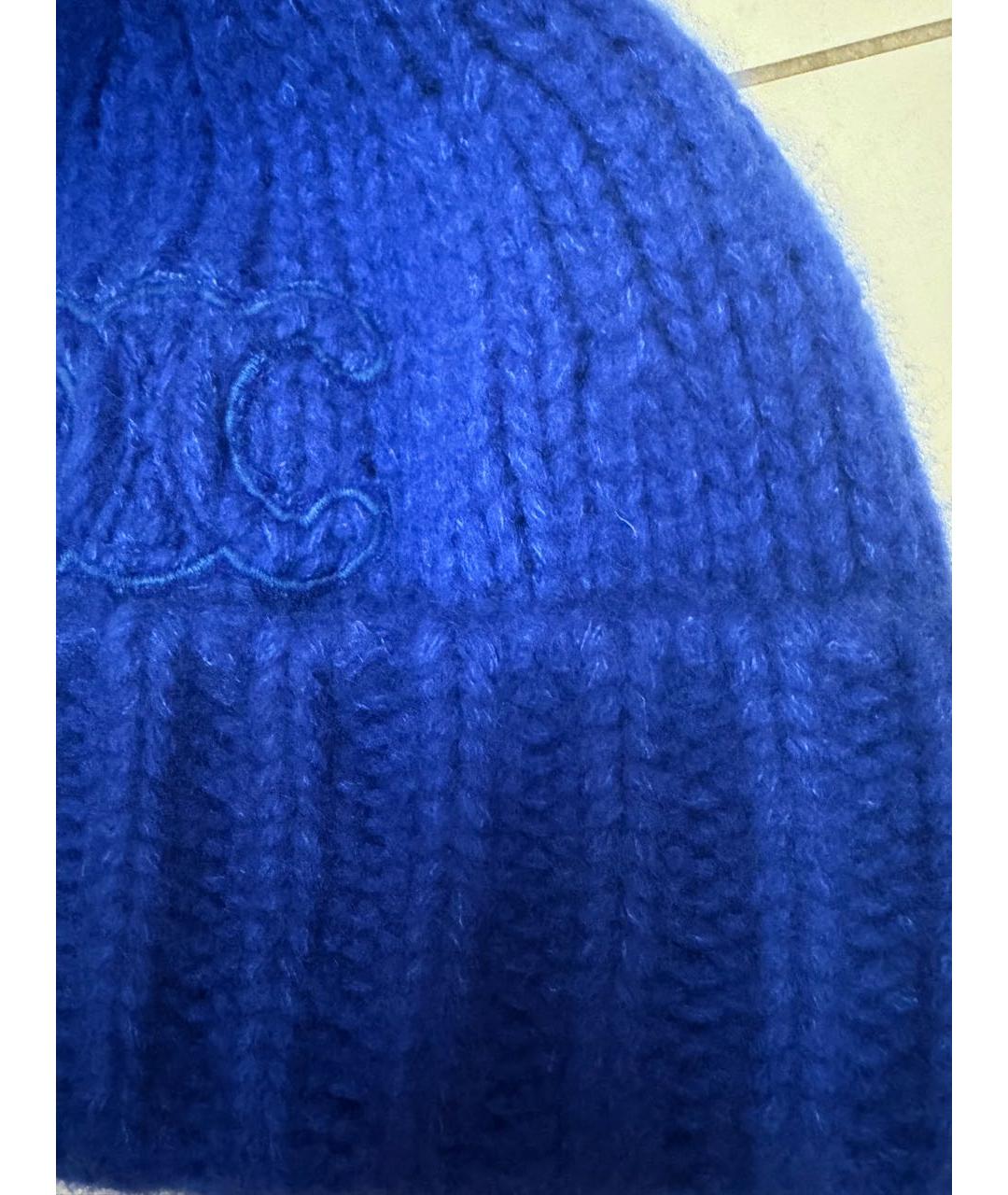 CELINE Синяя шерстяная шапка, фото 3