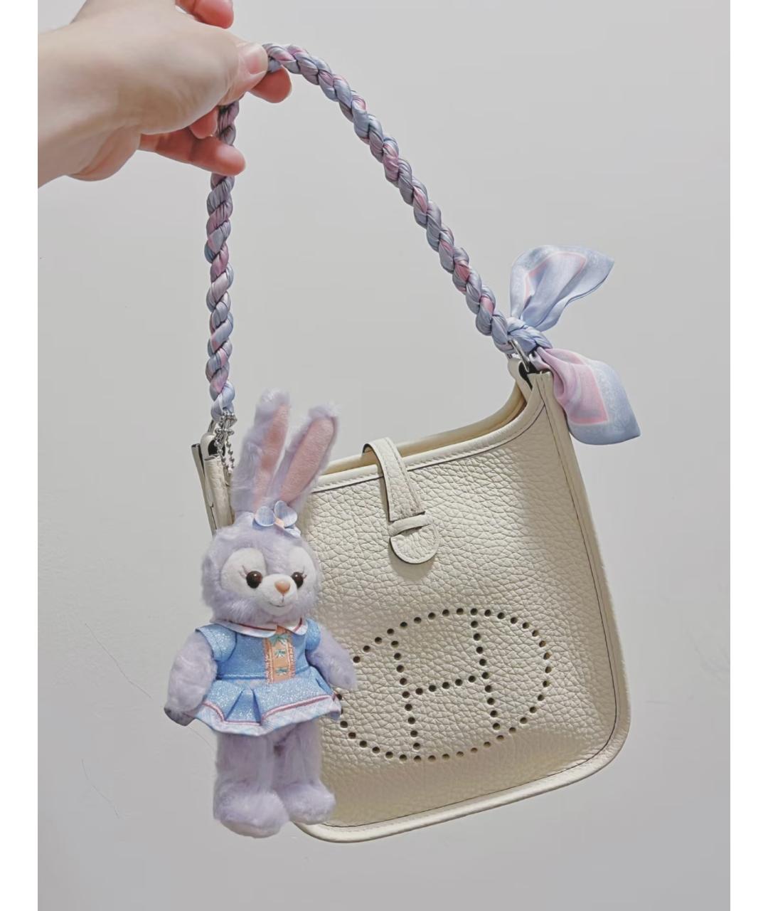 HERMES Белая кожаная сумка через плечо, фото 8