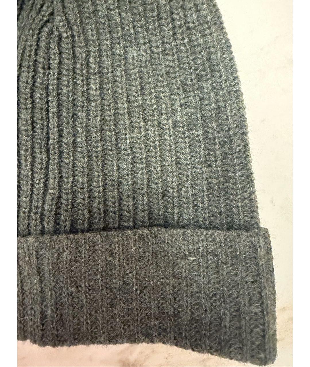 CELINE Хаки шерстяная шапка, фото 3