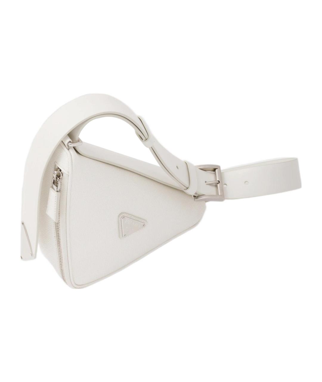 PRADA Белая кожаная поясная сумка, фото 2