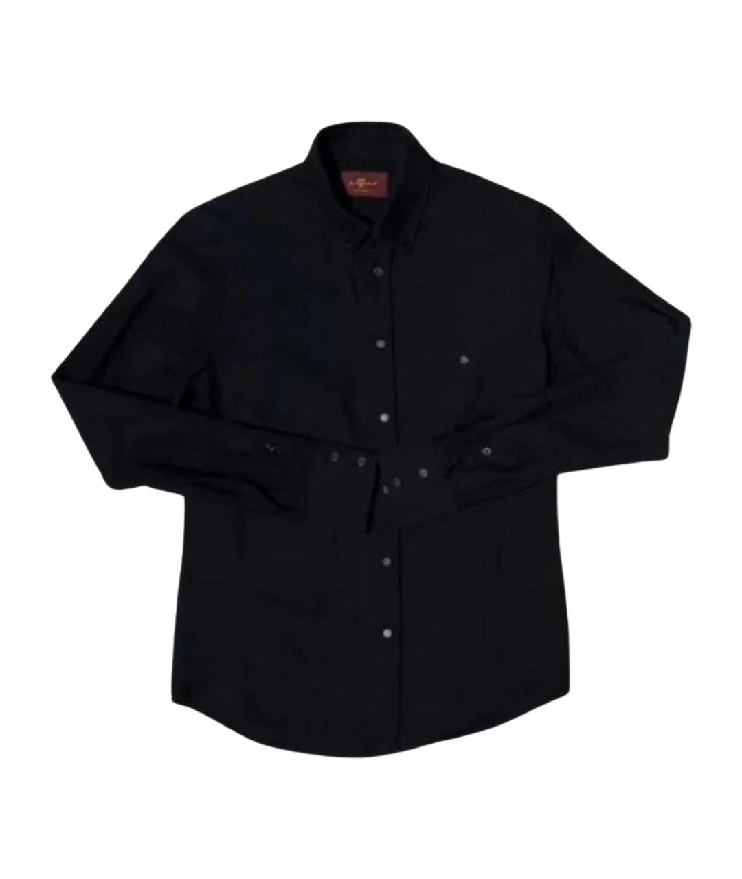 7 FOR ALL MANKIND Черная хлопковая кэжуал рубашка, фото 1