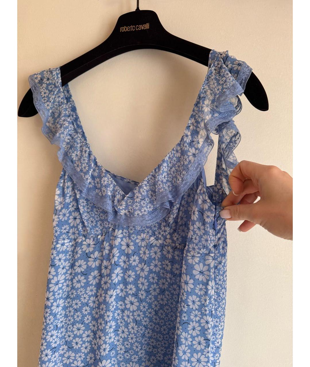 PHILOSOPHY Голубой шелковый сарафан, фото 6