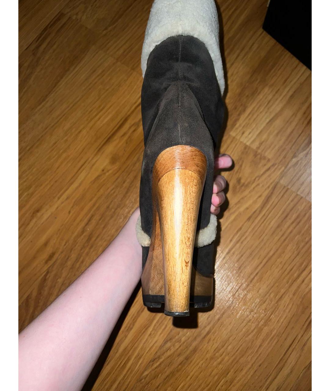 DOLCE&GABBANA Темно-синие замшевые ботильоны, фото 4