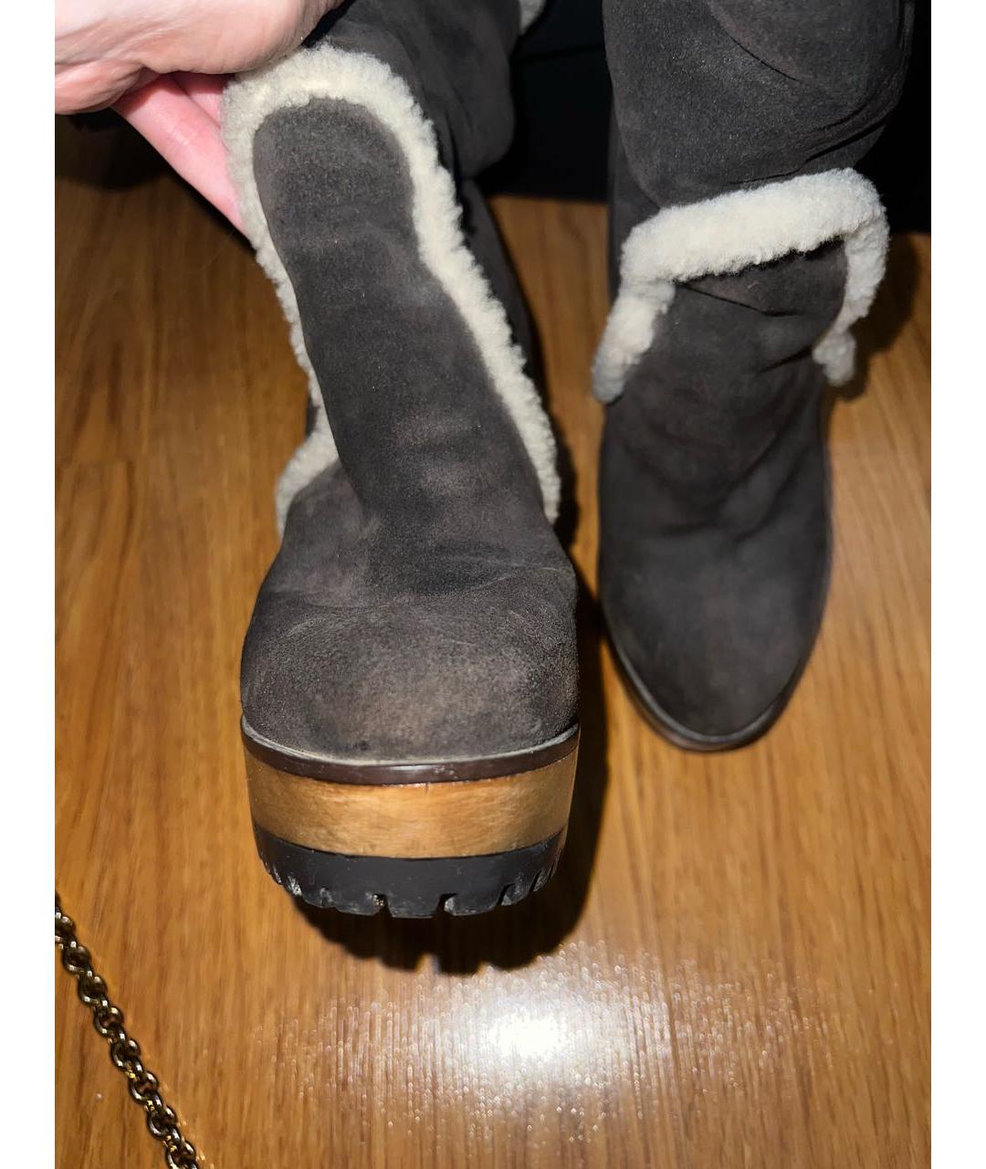 DOLCE&GABBANA Темно-синие замшевые ботильоны, фото 7