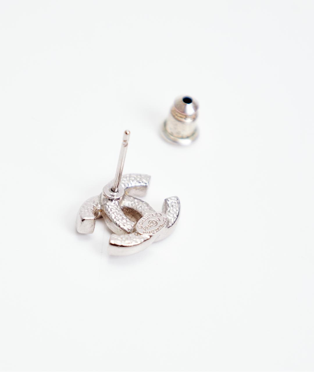 CHANEL Серебряные металлические серьги, фото 3