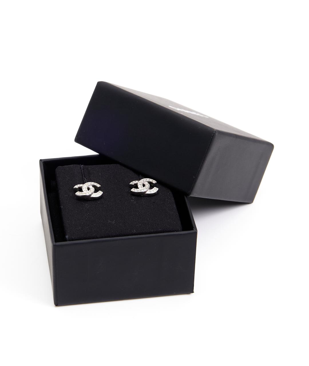 CHANEL Серебряные металлические серьги, фото 4