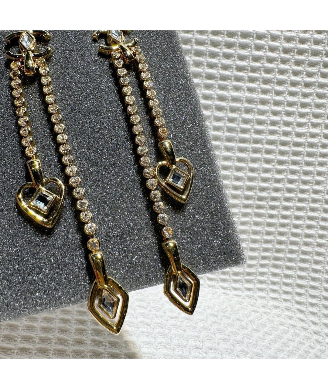 CHANEL Золотые металлические серьги, фото 2