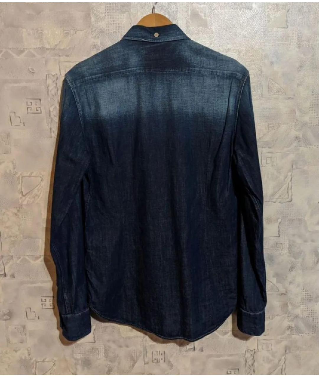 7 FOR ALL MANKIND Синяя хлопковая кэжуал рубашка, фото 2