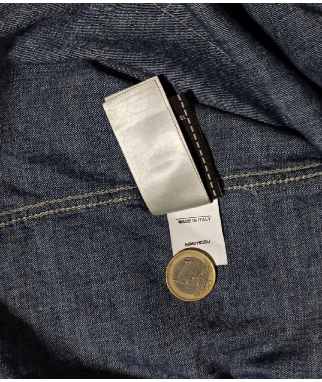 7 FOR ALL MANKIND Синяя хлопковая кэжуал рубашка, фото 8