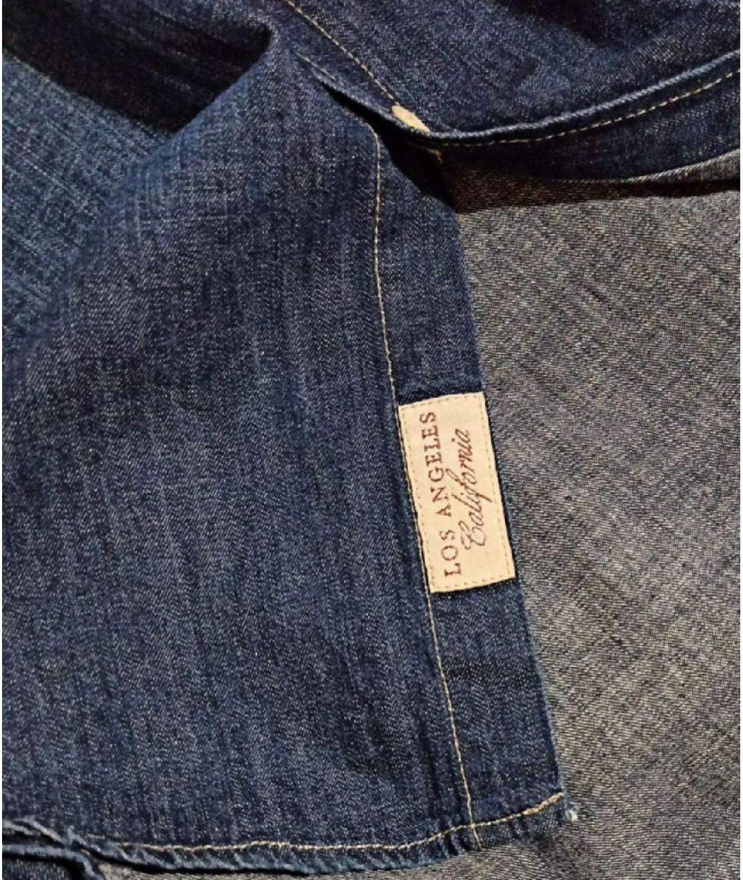 7 FOR ALL MANKIND Синяя хлопковая кэжуал рубашка, фото 7