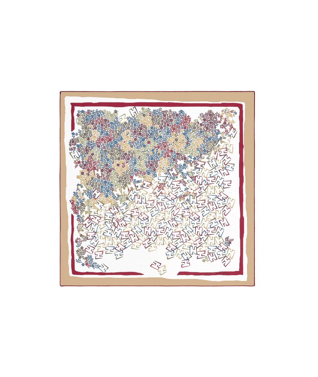 HERMES Мульти шелковый шарф, фото 1