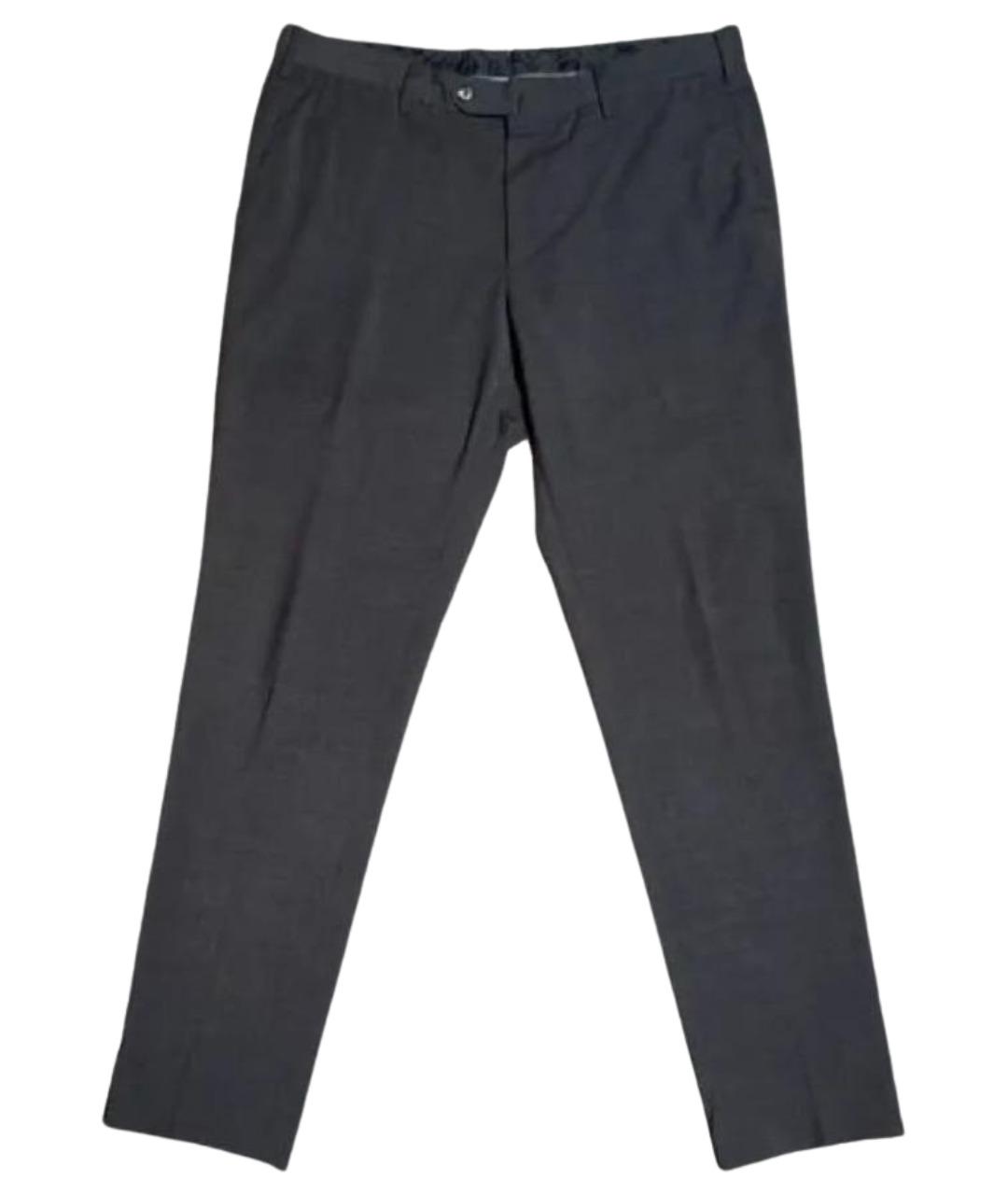 PT TORINO Серые шерстяные классические брюки, фото 1