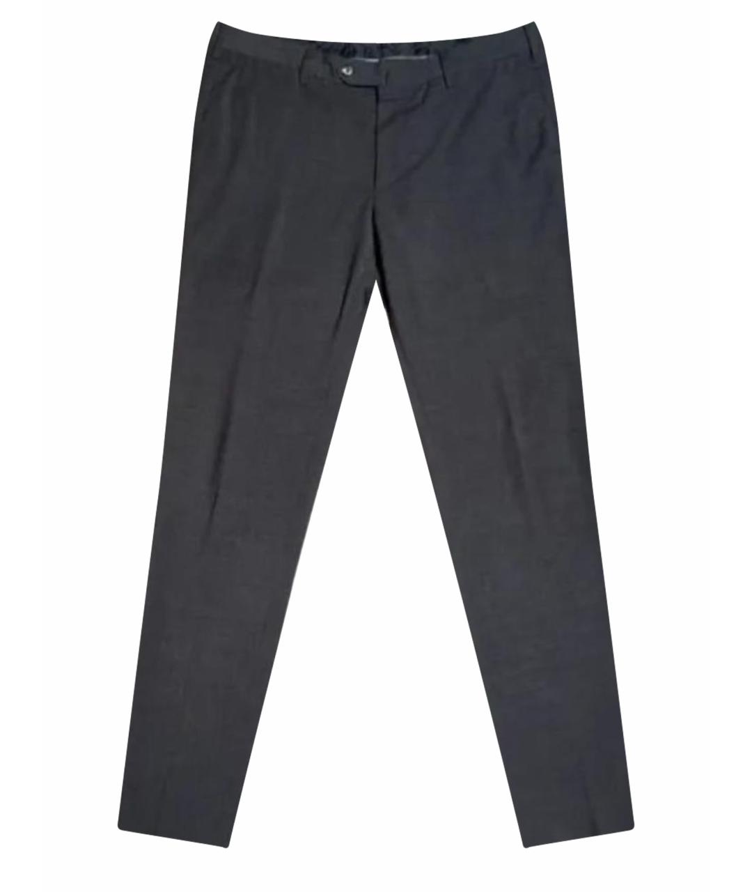 PT TORINO Серые шерстяные классические брюки, фото 1