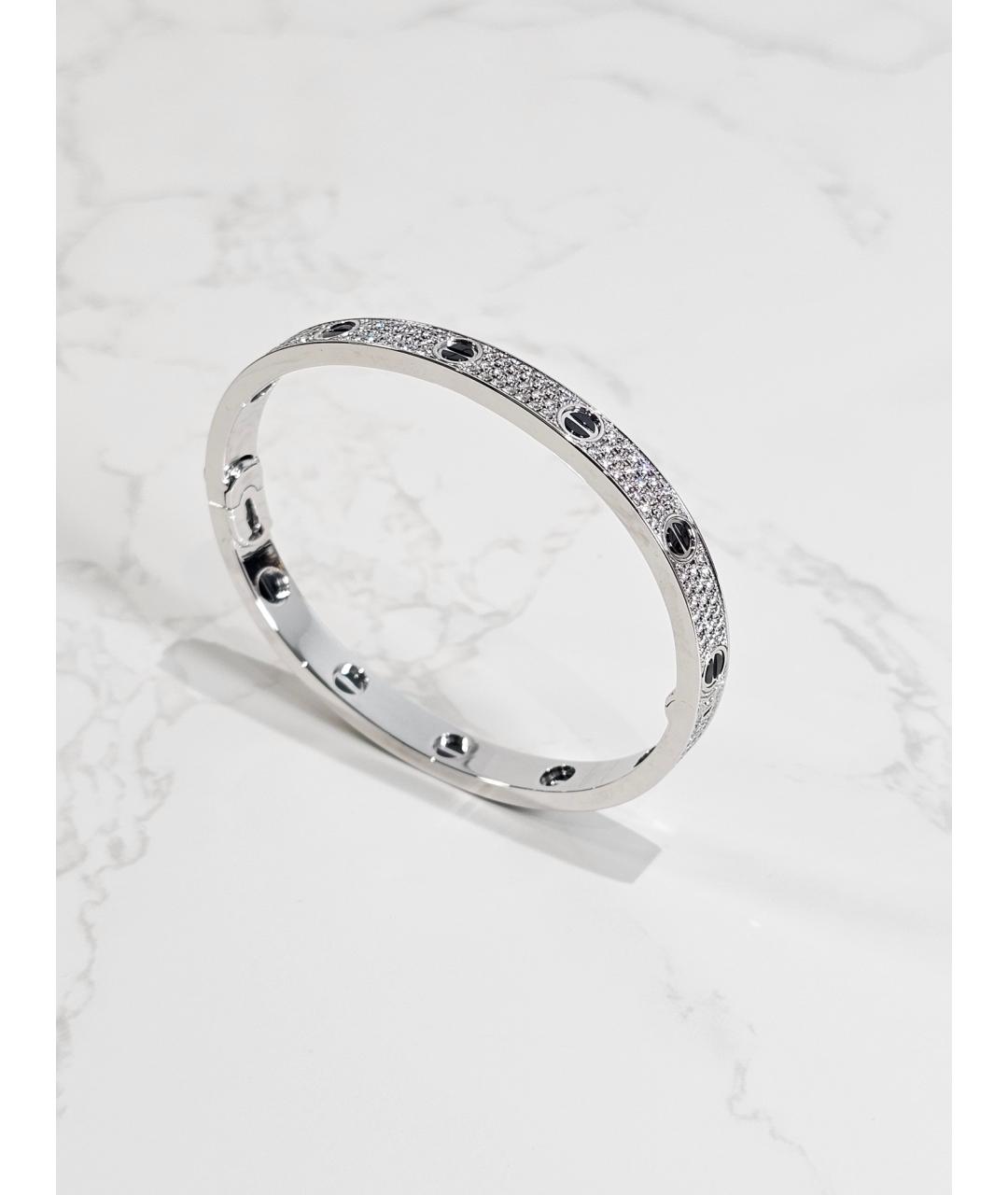 CARTIER Серебрянный браслет из белого золота, фото 2