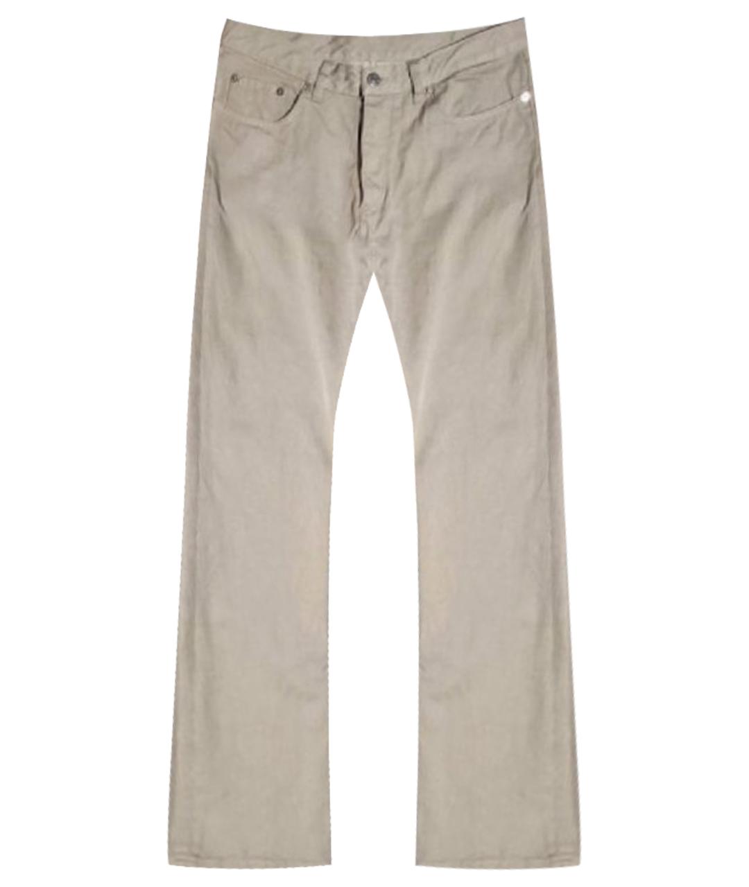 HELMUT LANG Бежевые хлопковые джинсы скинни, фото 1