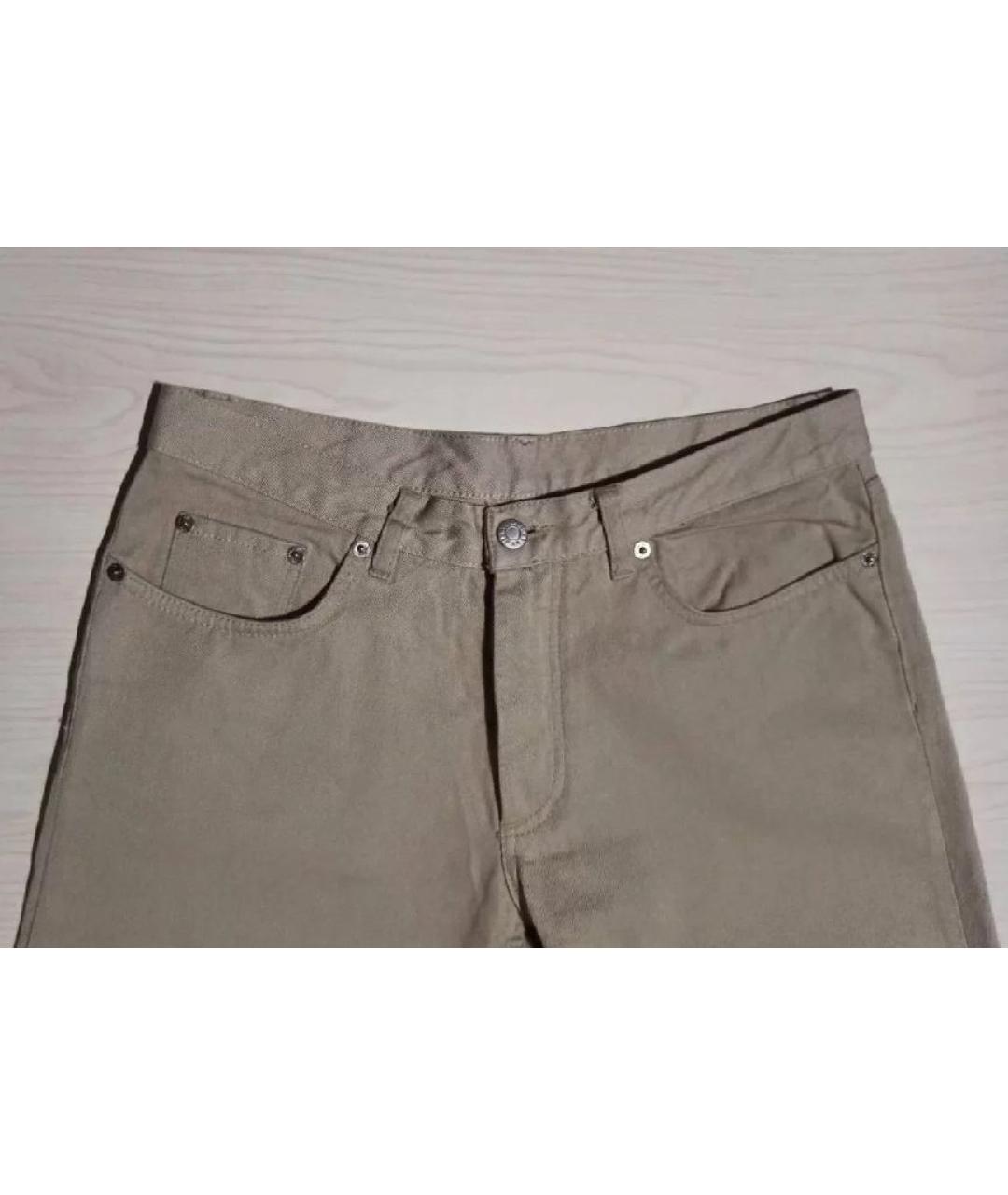 HELMUT LANG Бежевые хлопковые джинсы скинни, фото 2