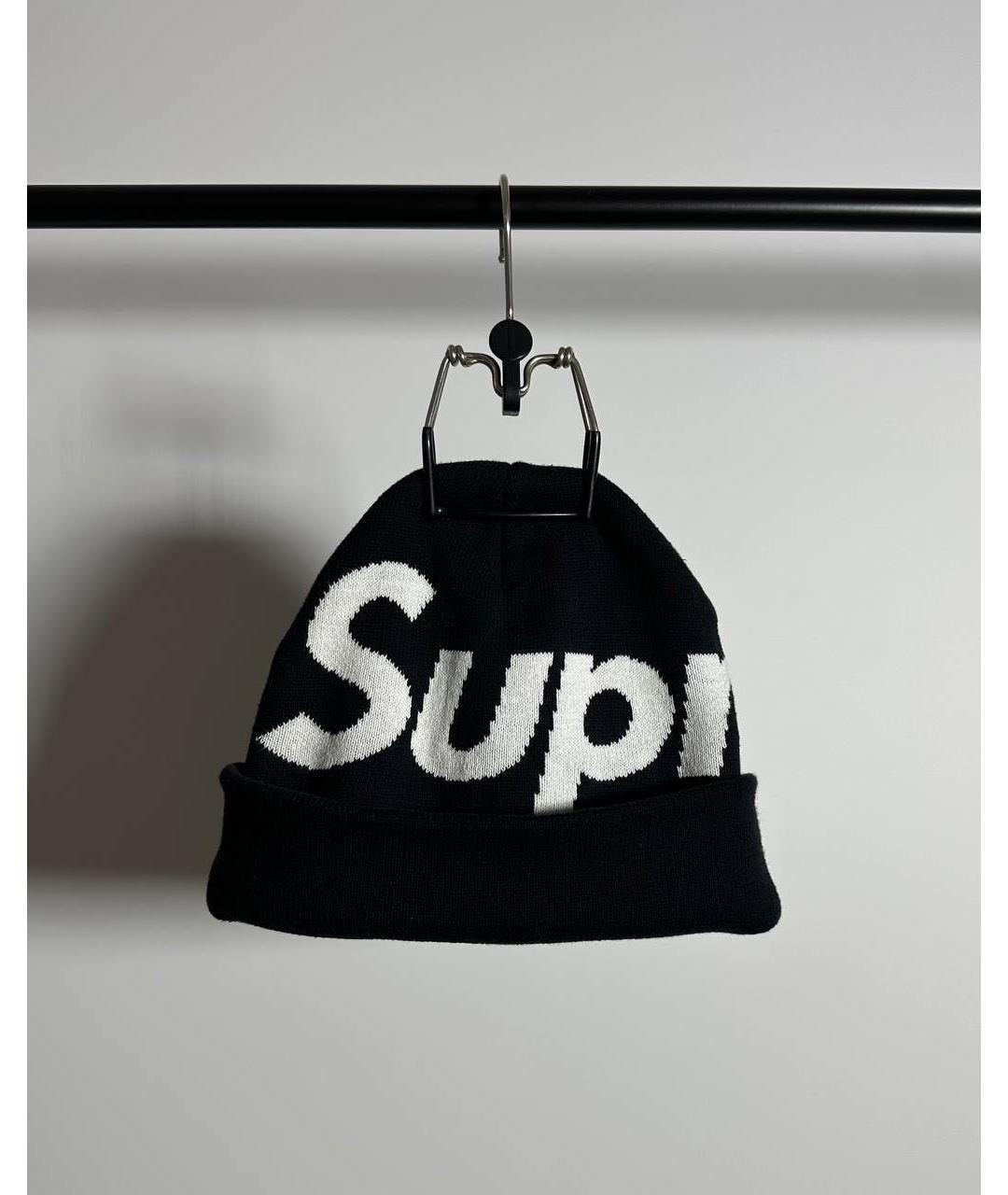 SUPREME Черная хлопковая шапка, фото 6