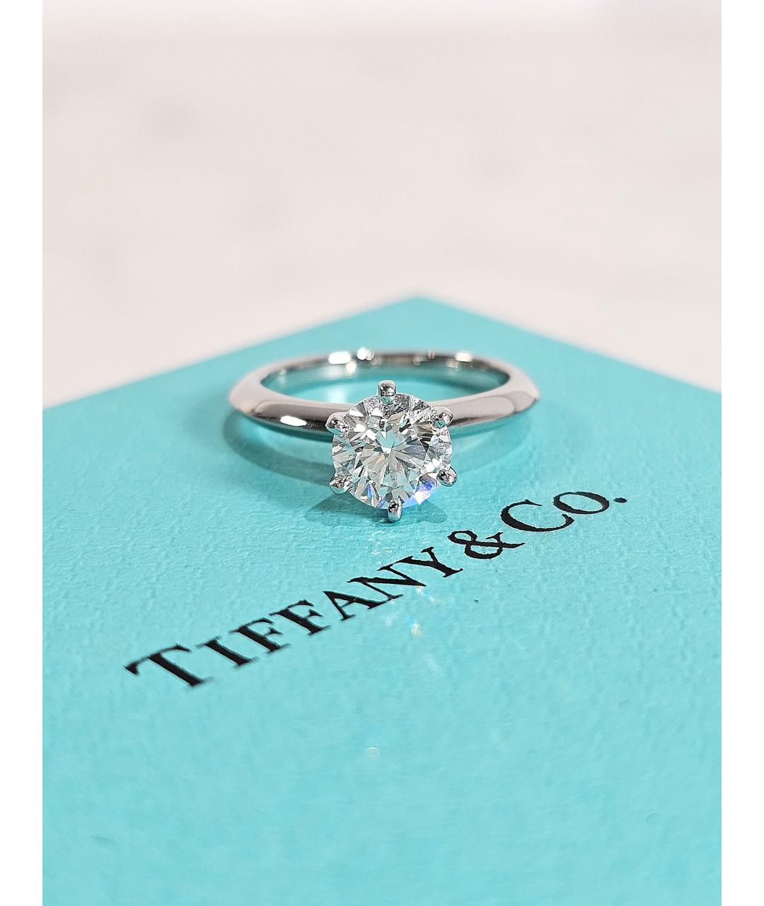 TIFFANY&CO Серебряное платиновое кольцо, фото 4