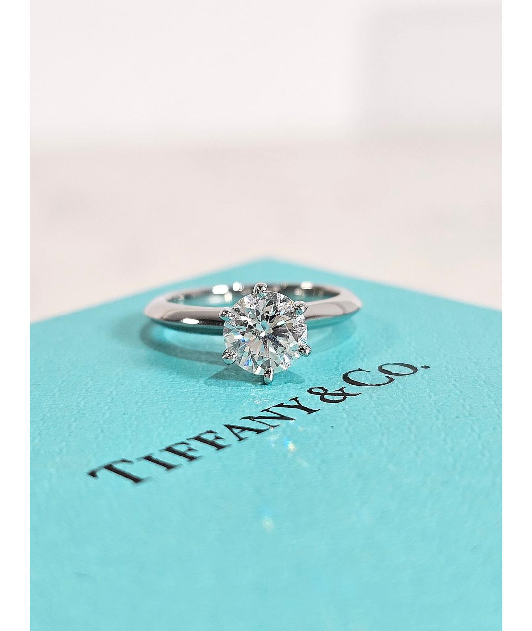 TIFFANY&CO Серебряное платиновое кольцо, фото 3