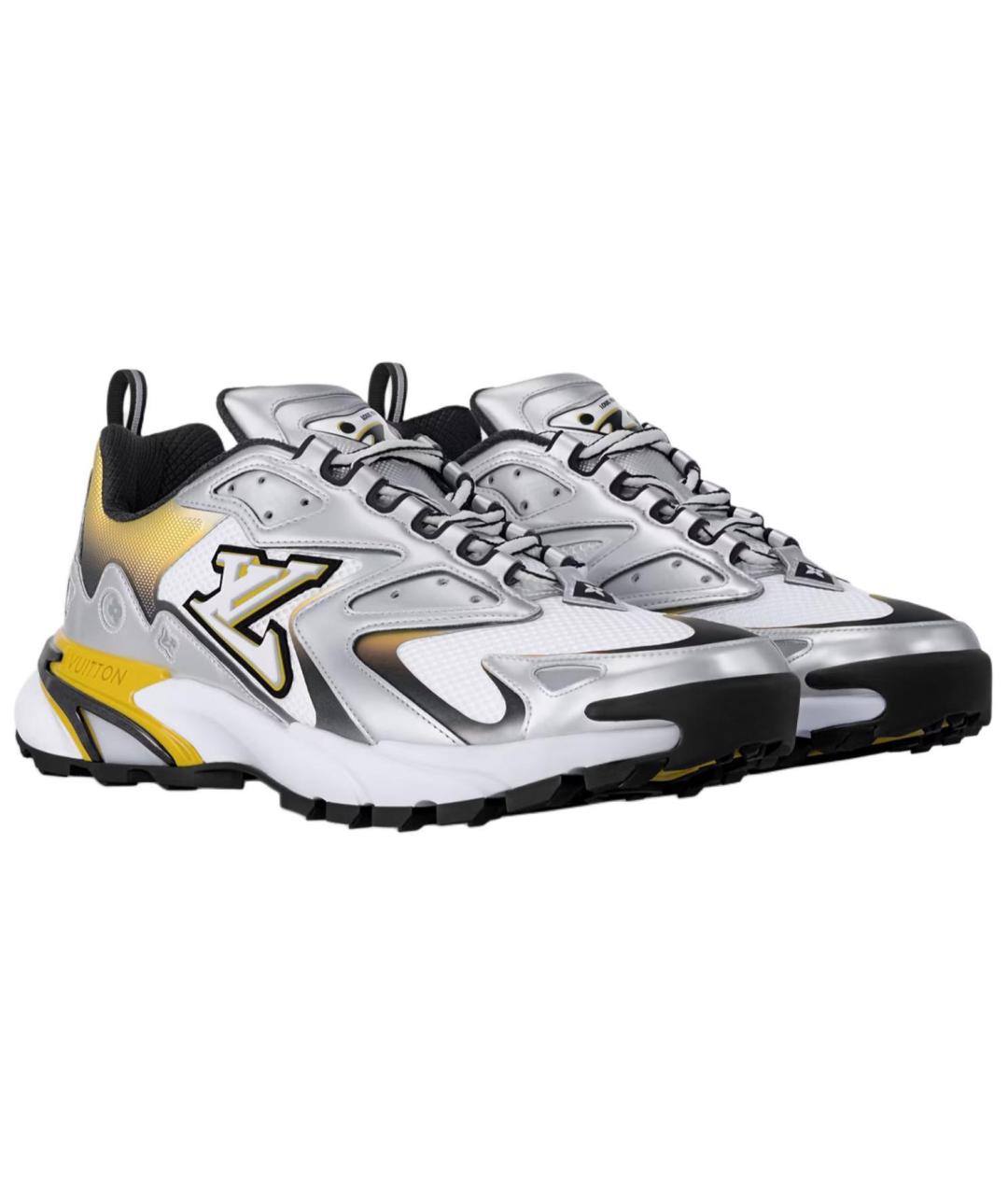 LOUIS VUITTON Серебряные низкие кроссовки / кеды, фото 3
