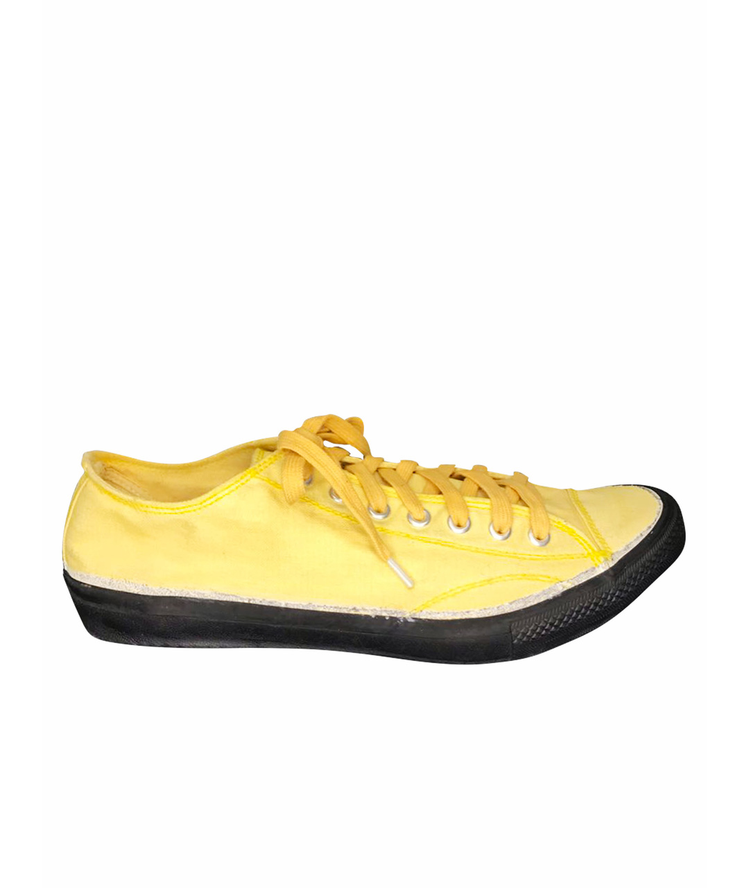 YOHJI YAMAMOTO Желтые текстильные низкие кроссовки / кеды, фото 1