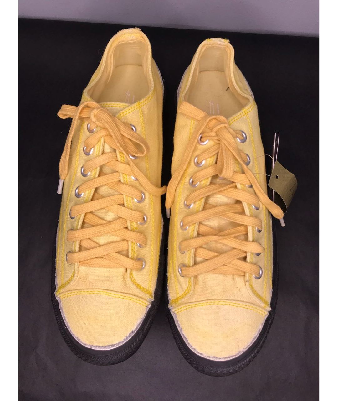 YOHJI YAMAMOTO Желтые текстильные низкие кроссовки / кеды, фото 4