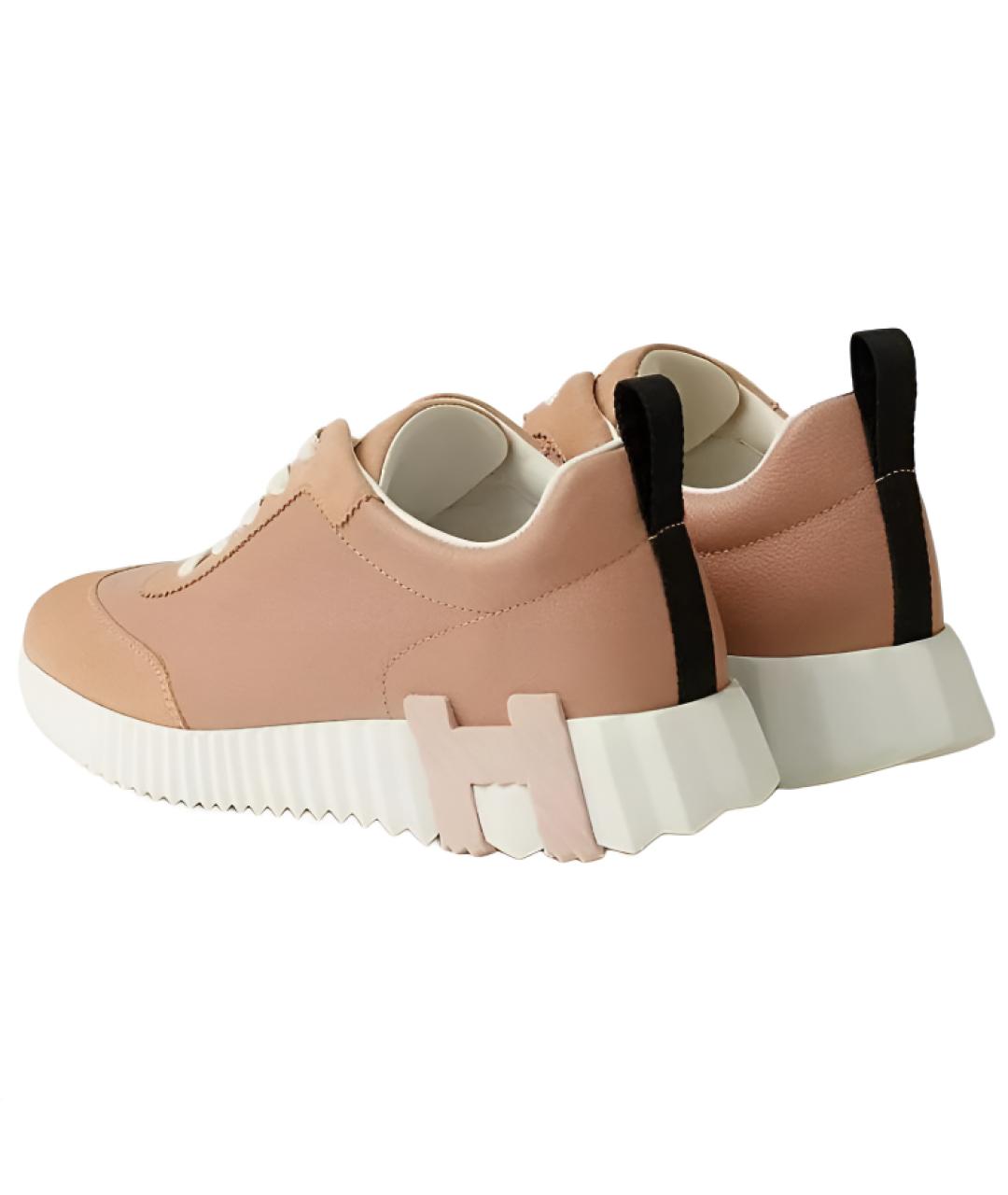 HERMES Бежевые кроссовки, фото 3