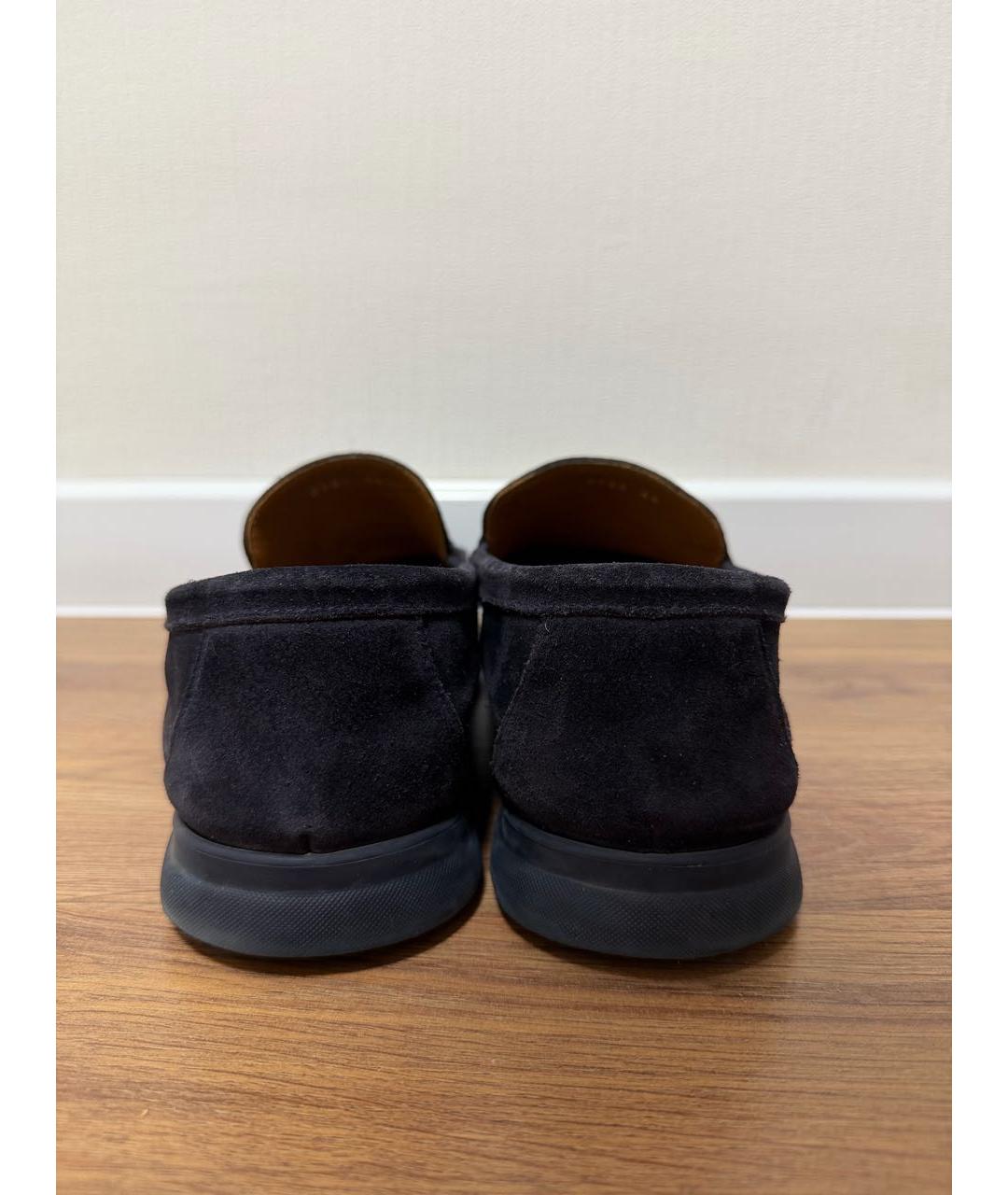 DOUCAL'S Темно-синие замшевые лоферы, фото 4