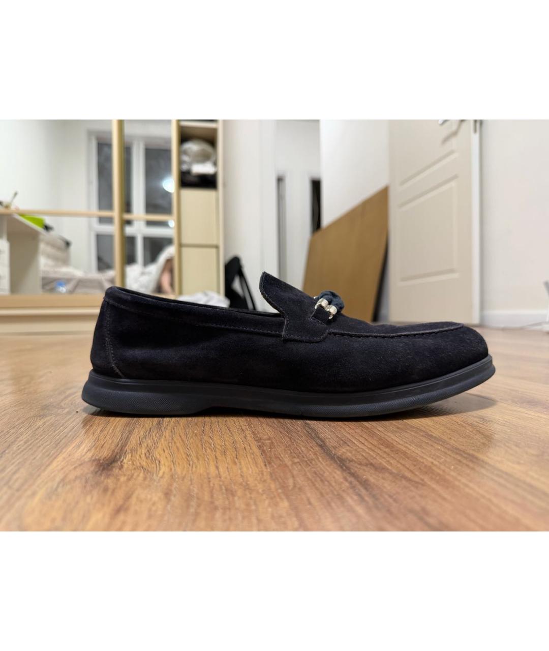 DOUCAL'S Темно-синие замшевые лоферы, фото 5