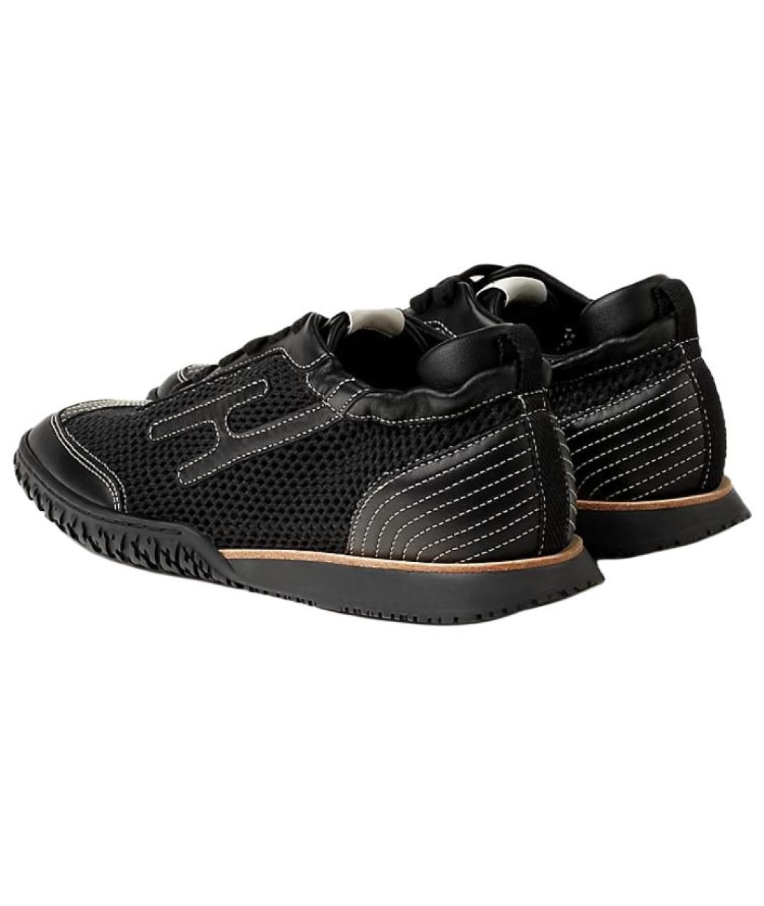 HERMES Черные кожаные кроссовки, фото 5