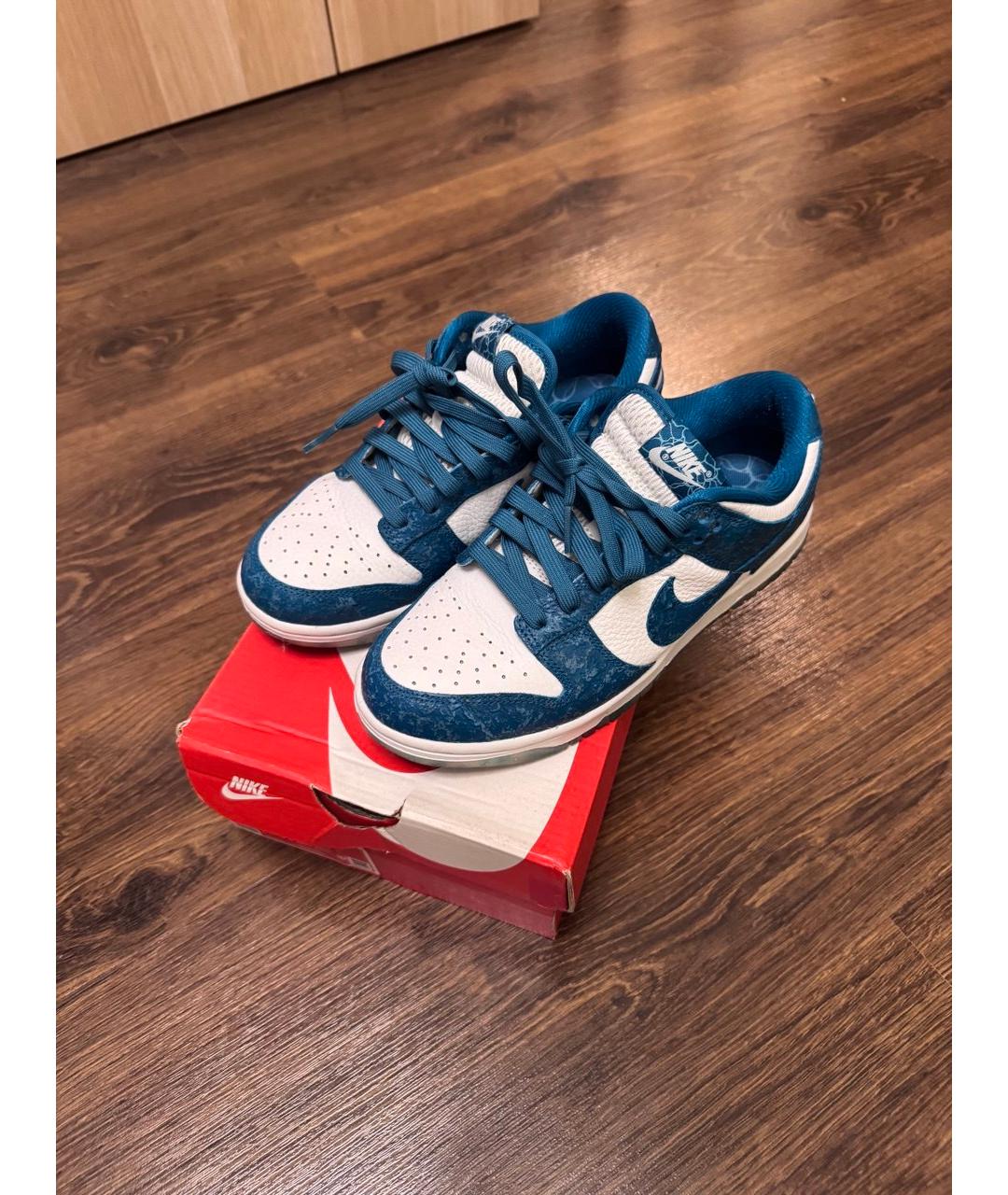 NIKE Бирюзовые кожаные кроссовки, фото 8