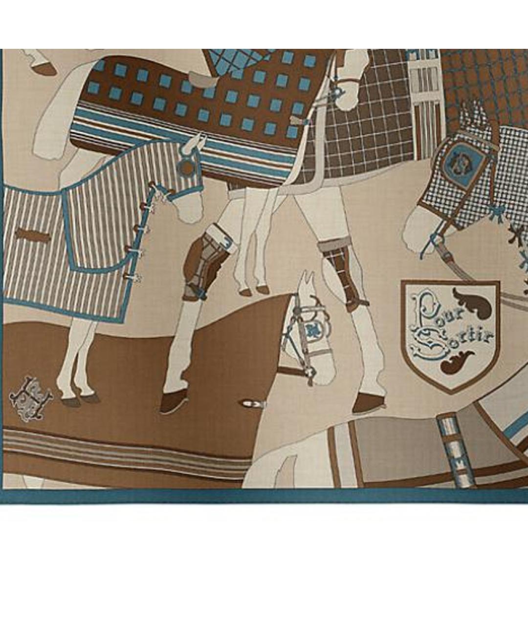 HERMES Мульти кашемировый шарф, фото 3