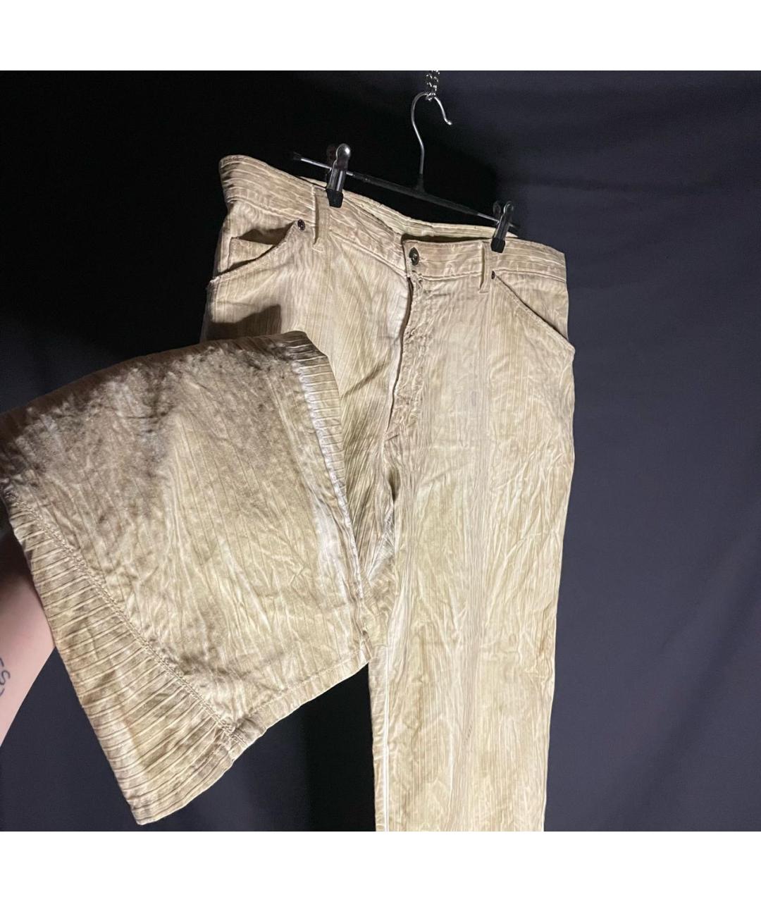 VERSACE Бежевые льняные классические брюки, фото 6
