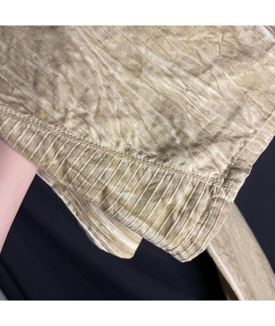 VERSACE Бежевые льняные классические брюки, фото 7