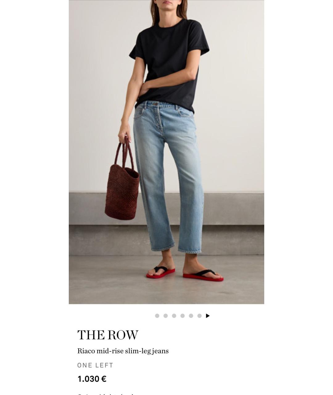 THE ROW Черные хлопковые прямые джинсы, фото 8