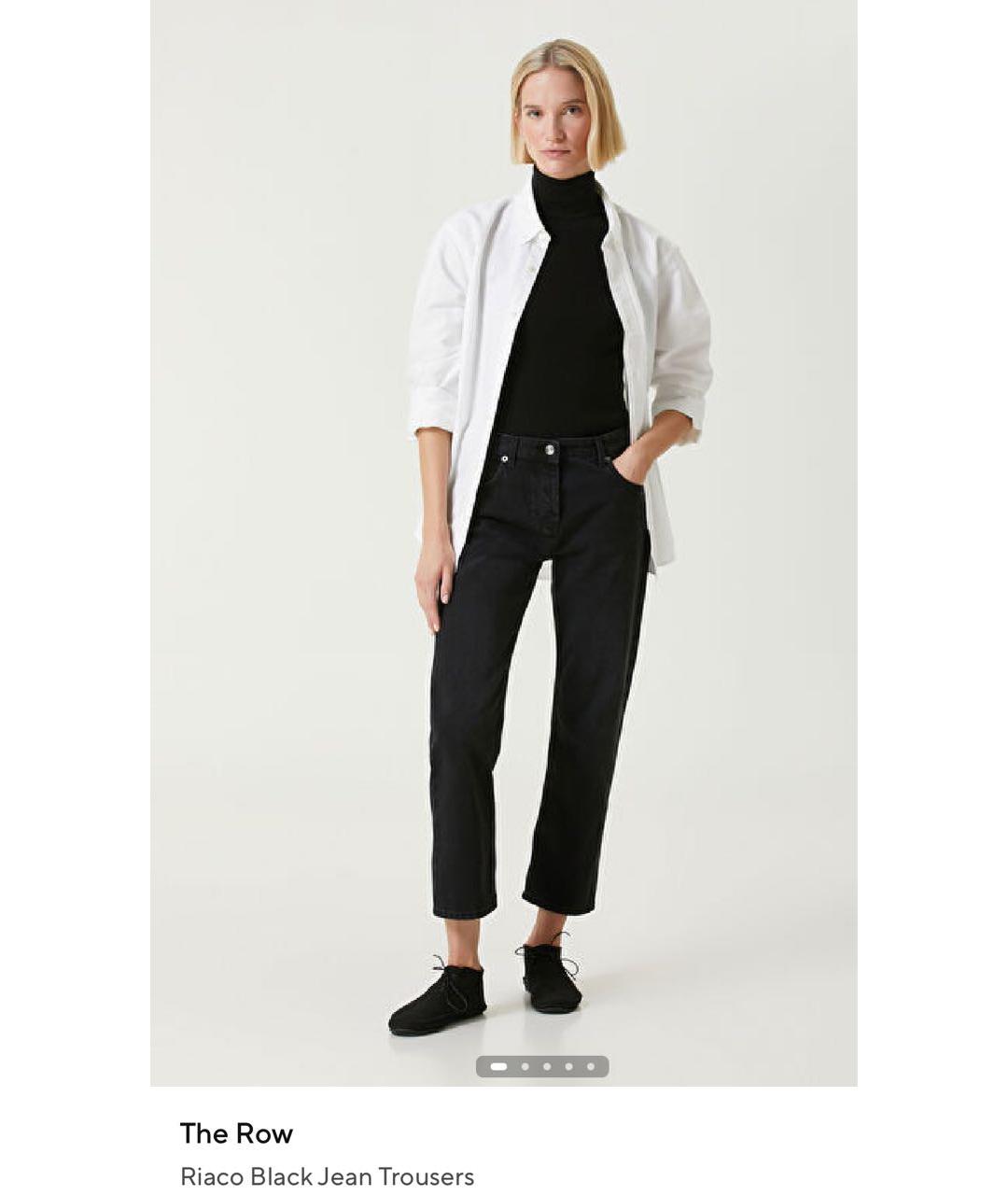 THE ROW Черные хлопковые прямые джинсы, фото 7