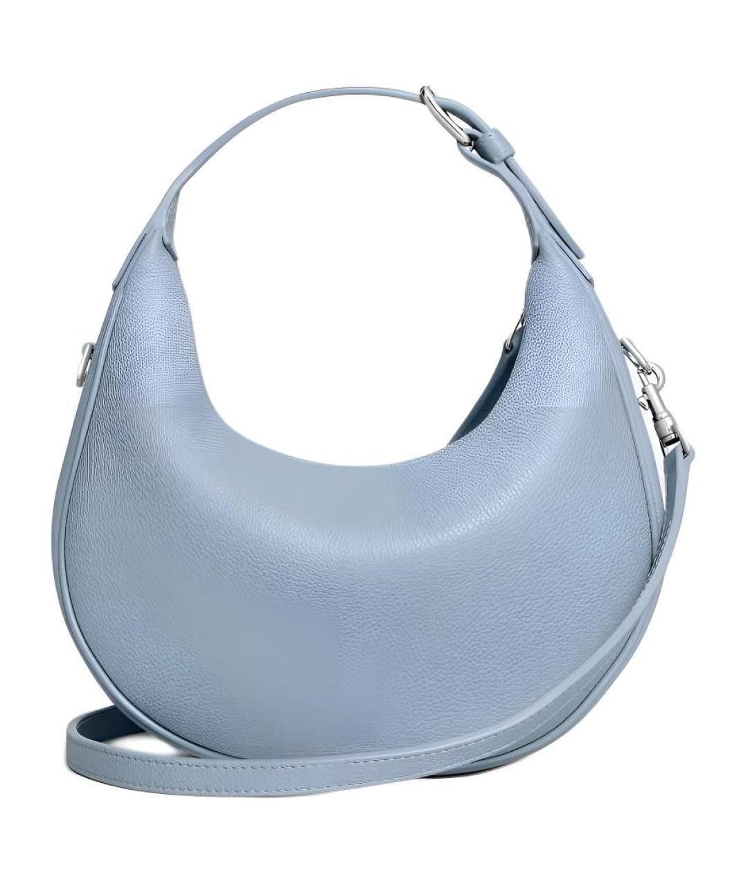 CELINE Голубая кожаная сумка через плечо, фото 3