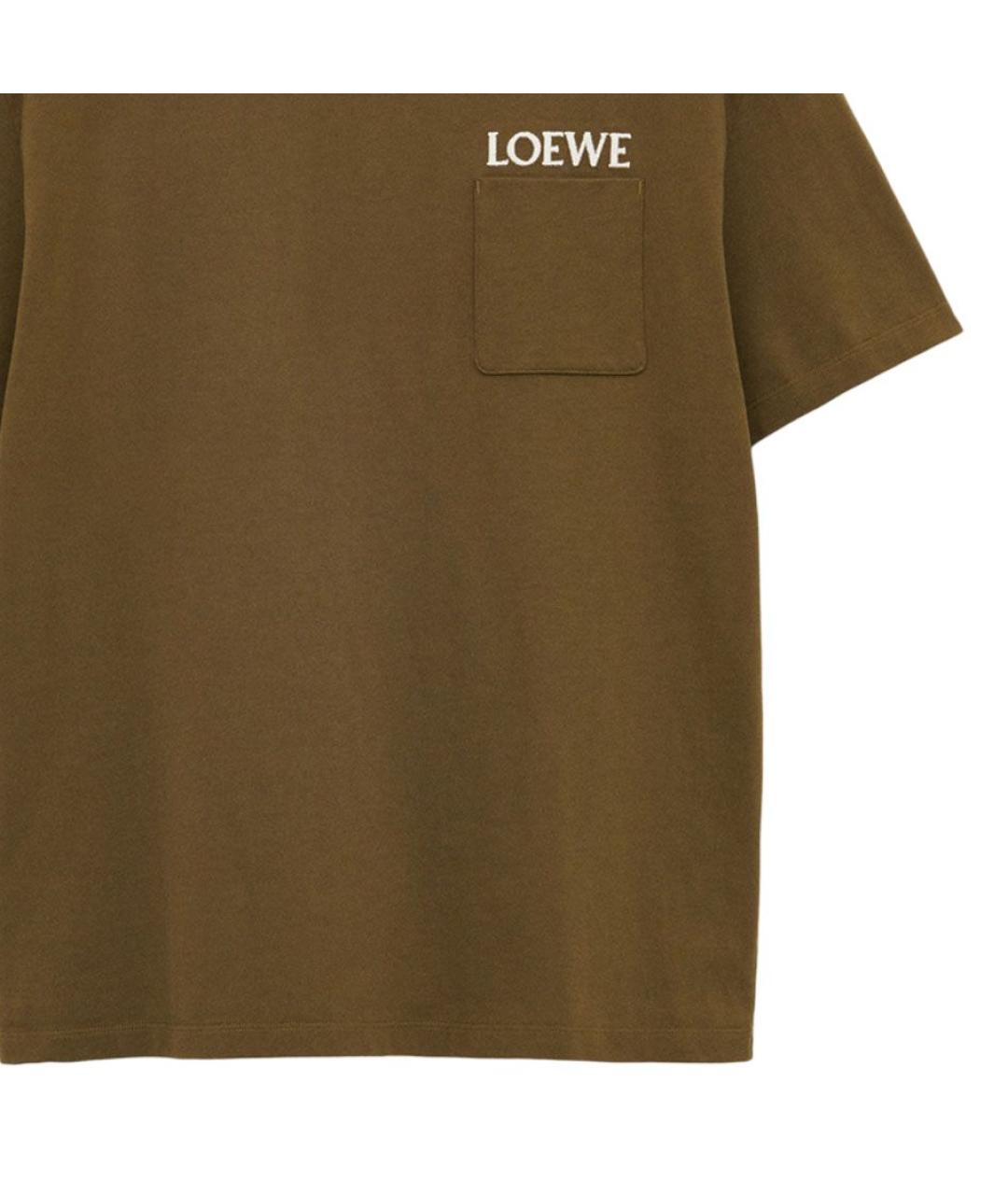 LOEWE Хаки футболка, фото 2