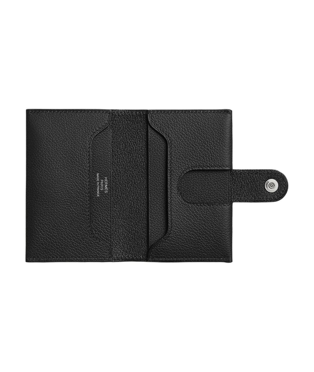 HERMES Черный кожаный кардхолдер, фото 2