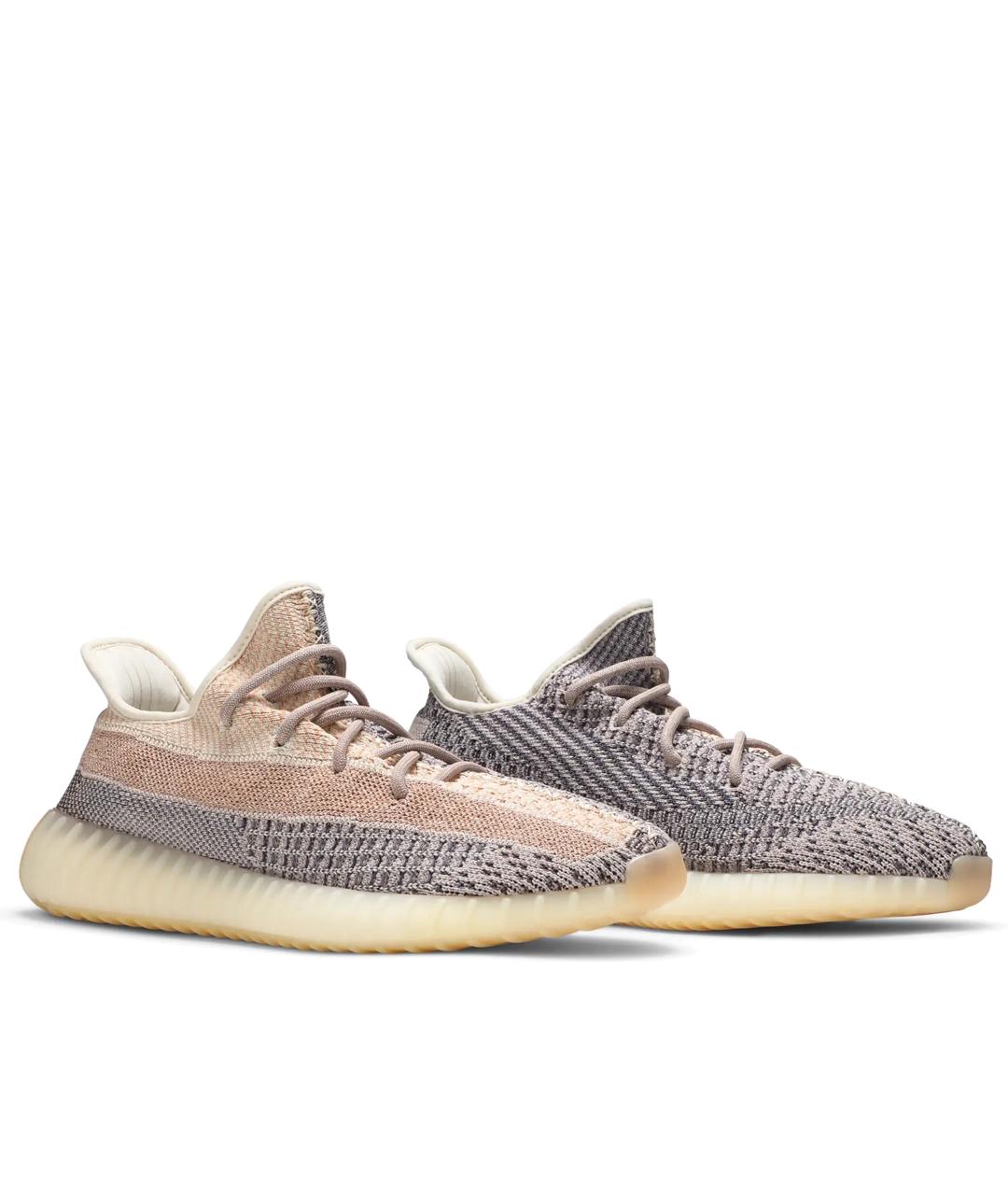 ADIDAS YEEZY Бежевые текстильные кроссовки, фото 2