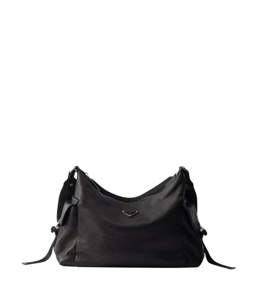 PRADA Черная кожаная сумка через плечо, фото 1