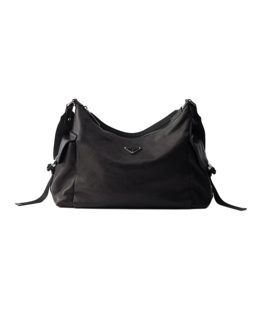 PRADA Черная кожаная сумка через плечо, фото 6