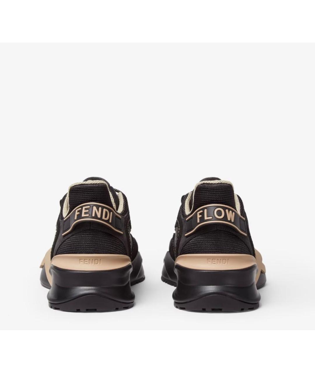 FENDI Черные текстильные кроссовки, фото 3