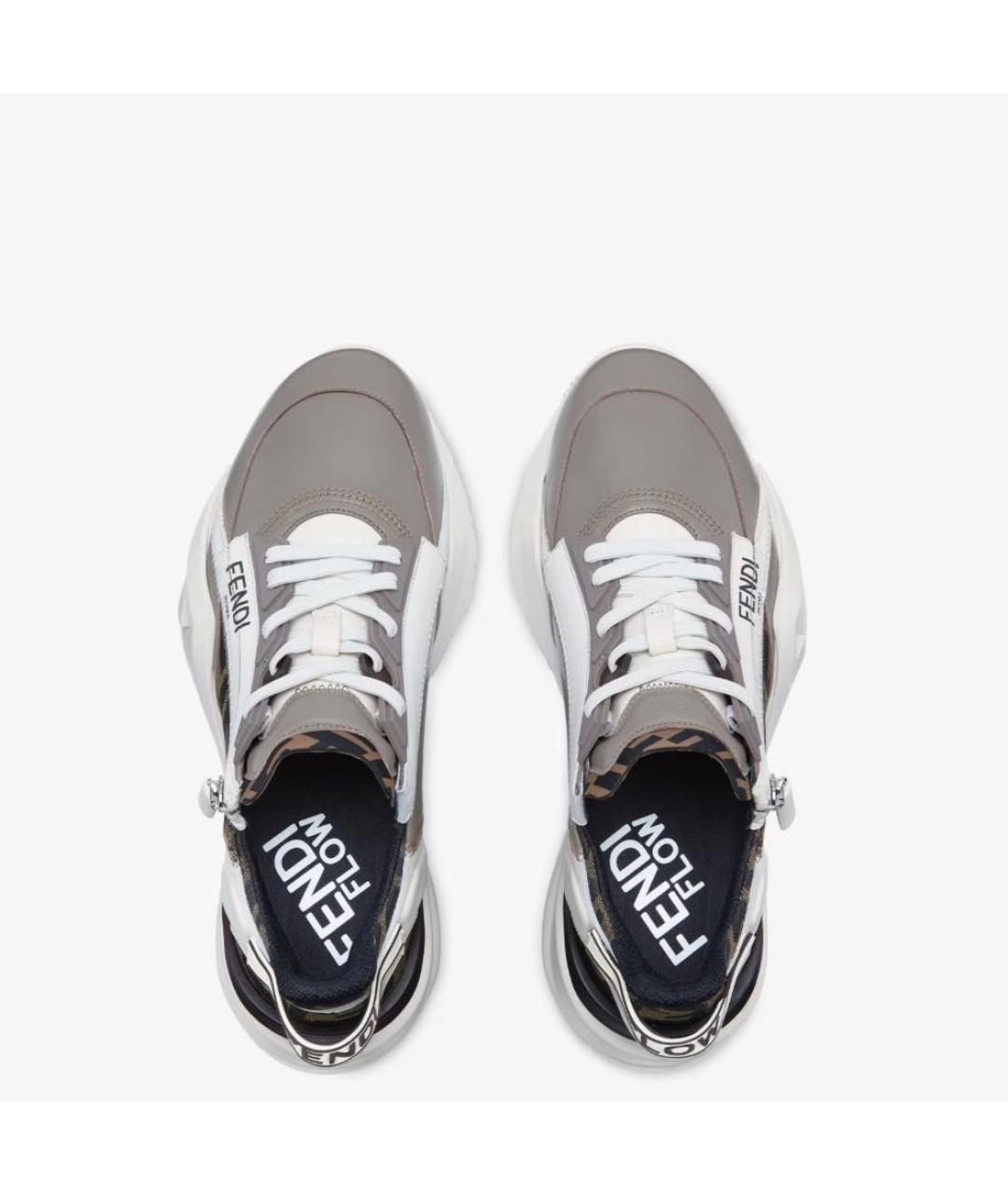 FENDI Коричневые кроссовки, фото 4