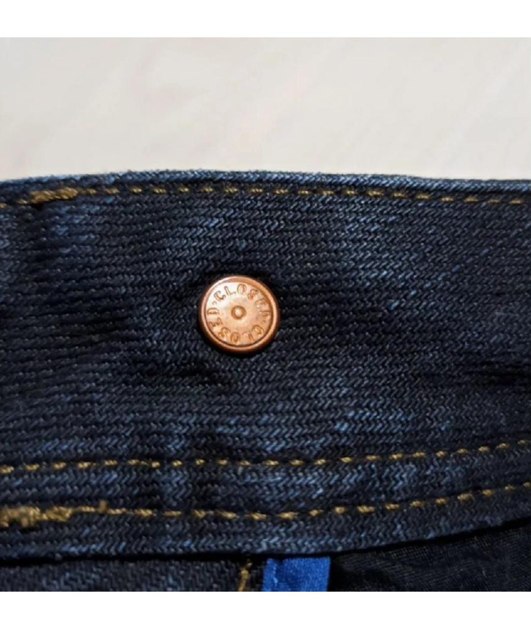 CLOSED Темно-синие хлопковые прямые джинсы, фото 6