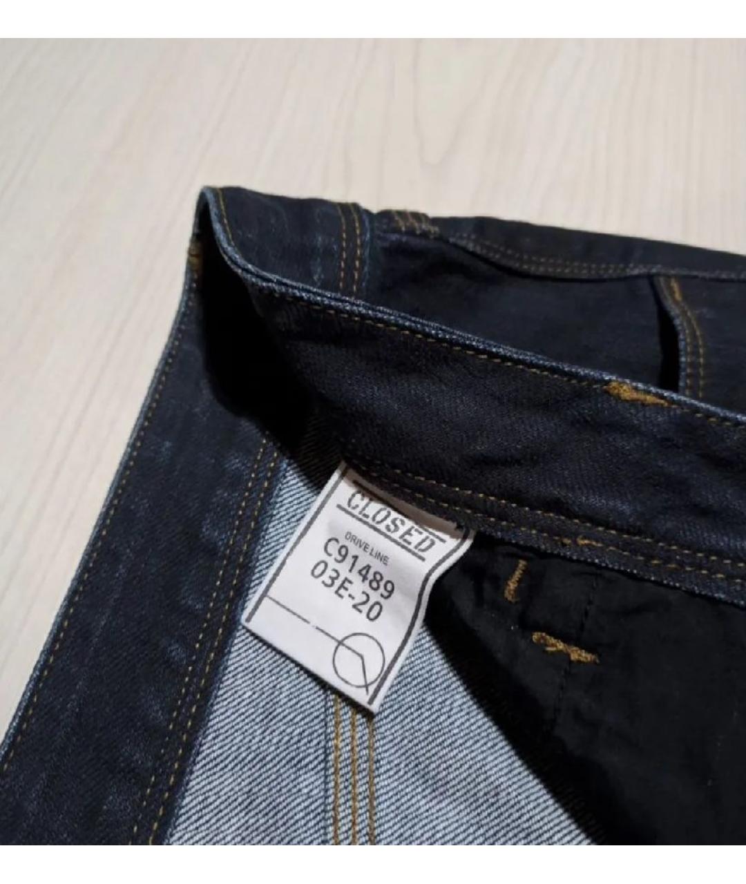 CLOSED Темно-синие хлопковые прямые джинсы, фото 4
