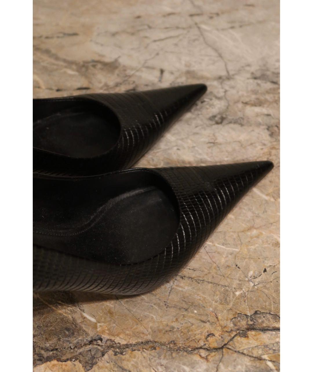 BALENCIAGA Черные кожаные туфли, фото 6