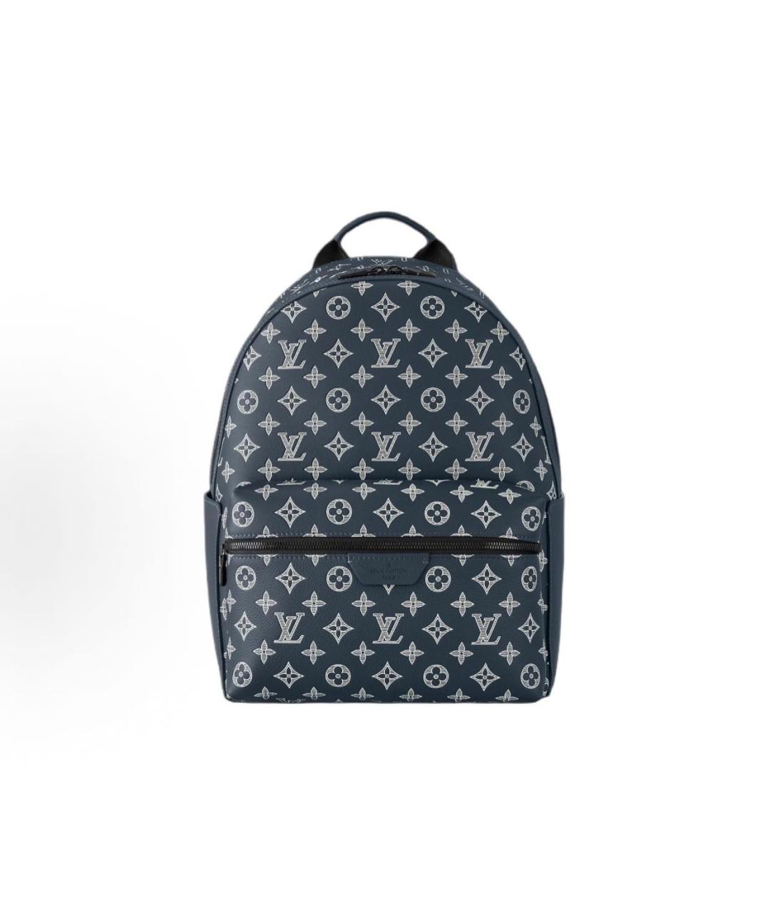 LOUIS VUITTON Темно-синий кожаный рюкзак, фото 5