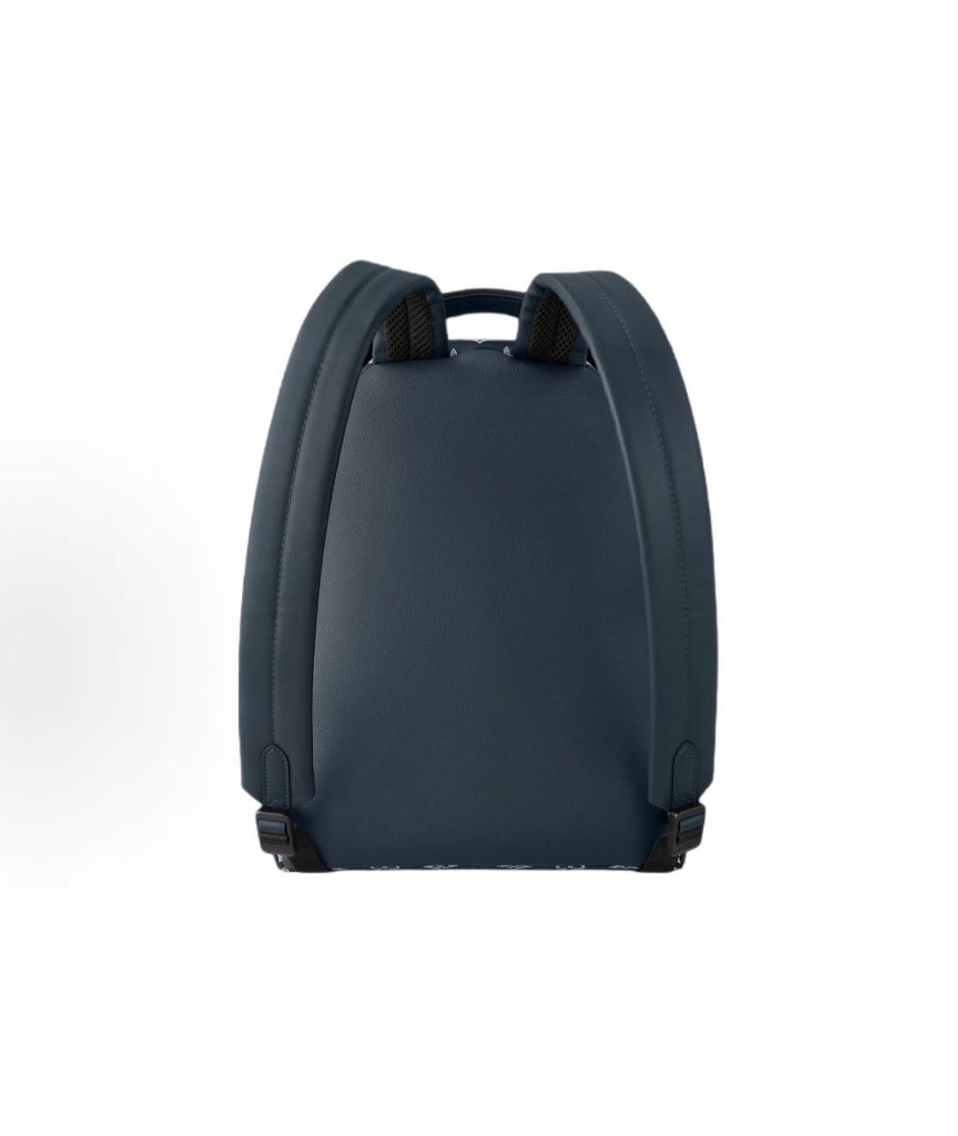 LOUIS VUITTON Темно-синий кожаный рюкзак, фото 3